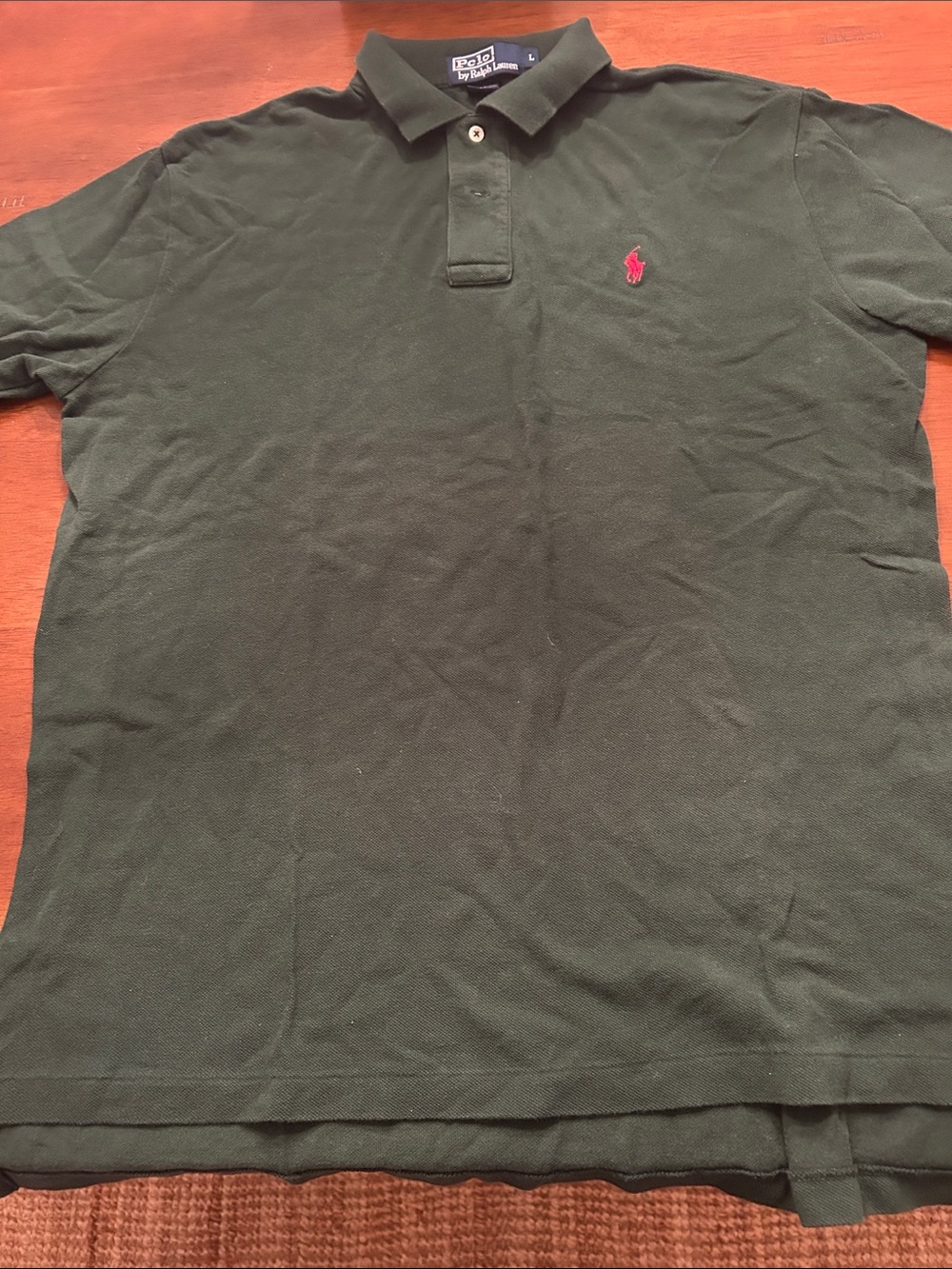 Ralph Lauren Dark Green Polo with Red Pony Logo